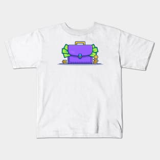 Suitcase Full Of Money And Gold Coins Kids T-Shirt